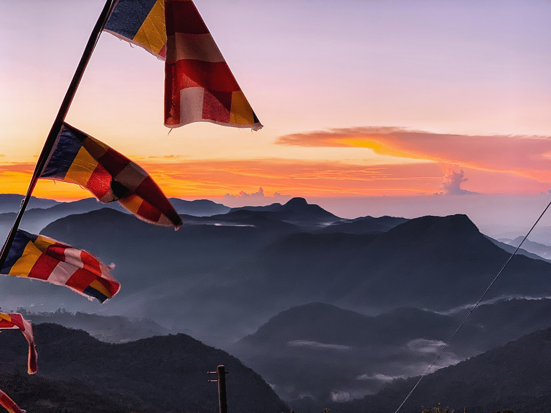 Sunrise from the summit of Adam's Peak (Sri Pada)