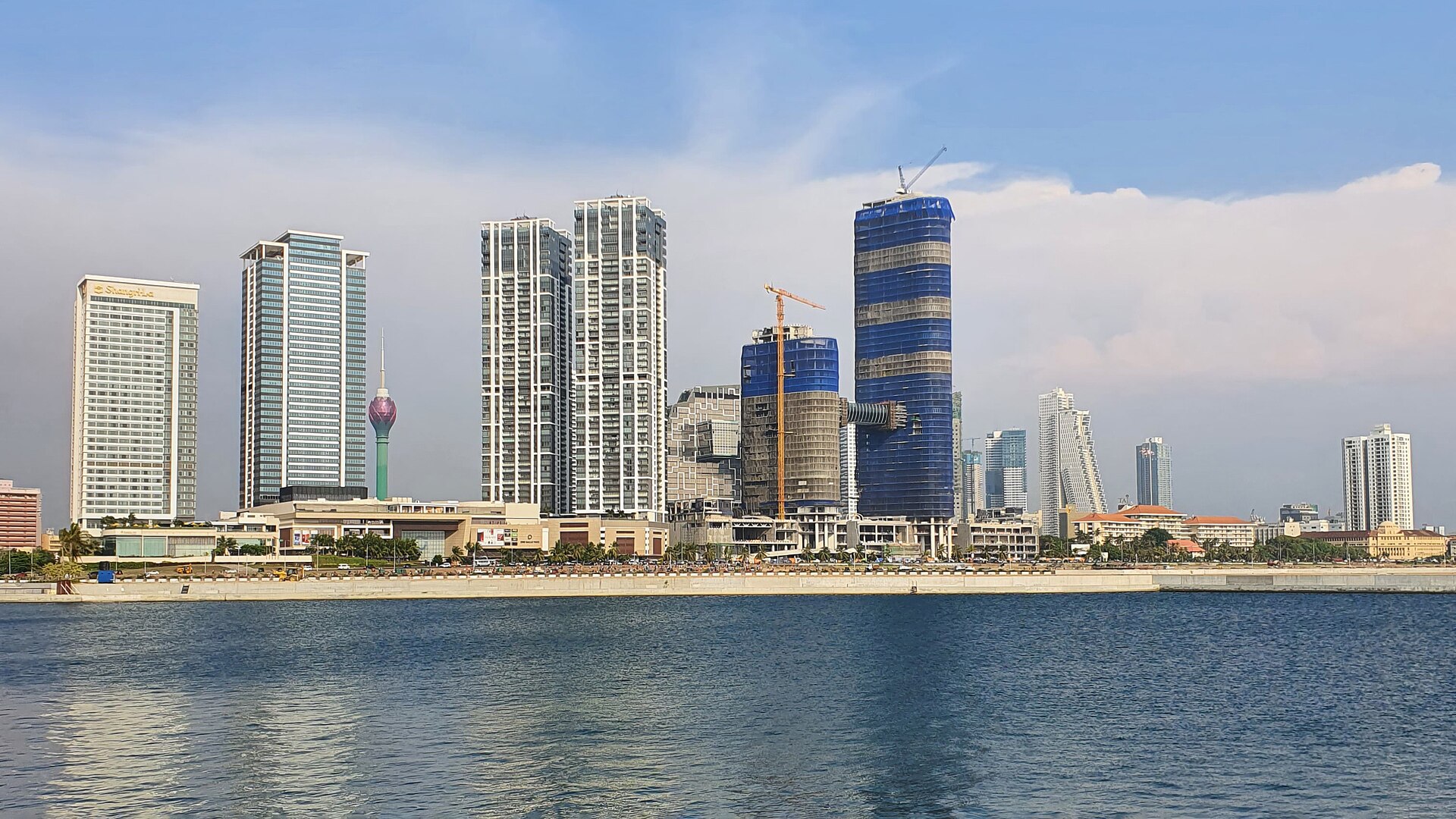 Colombo's skyline at dusk