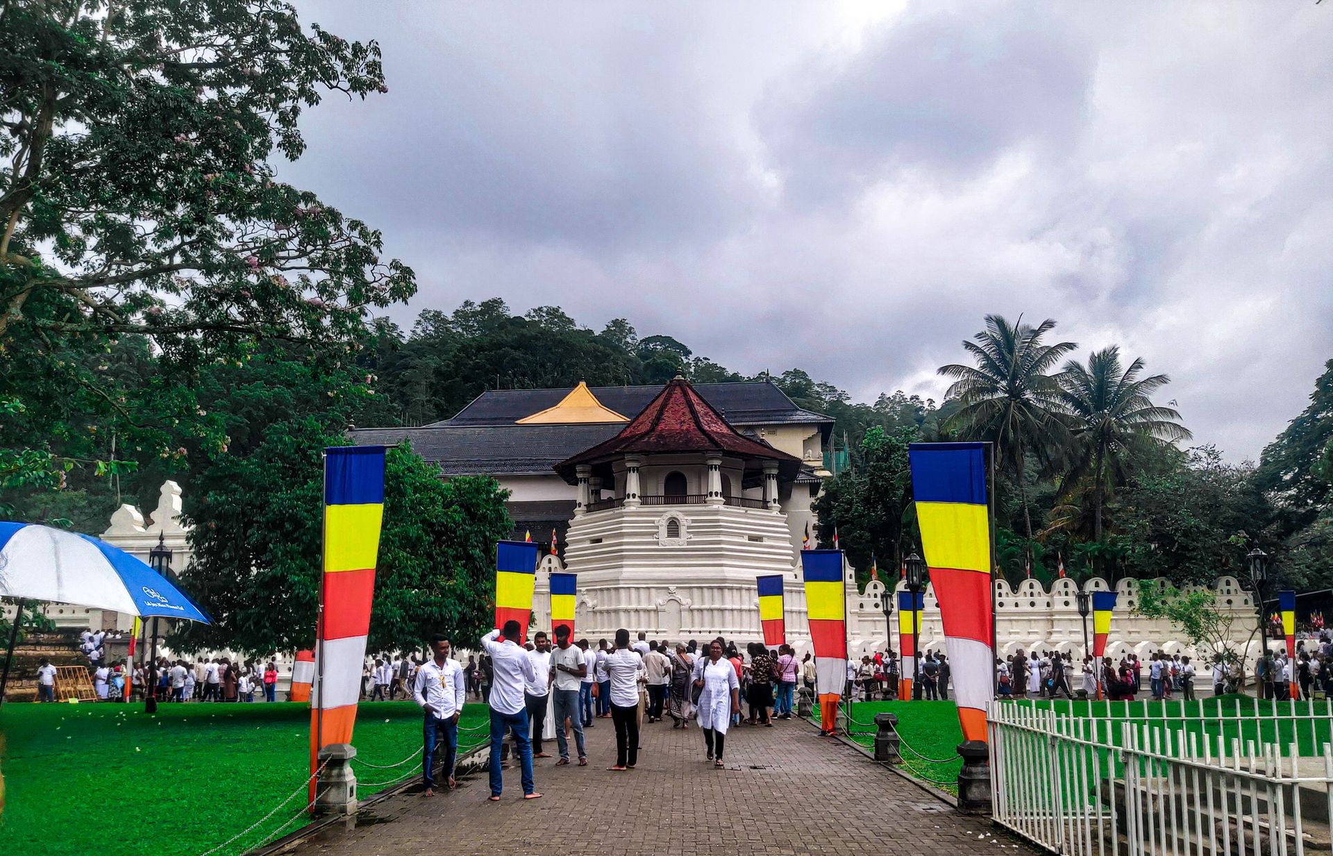 Exterior of the Temple of the Sacred Tooth Relic in Kandy