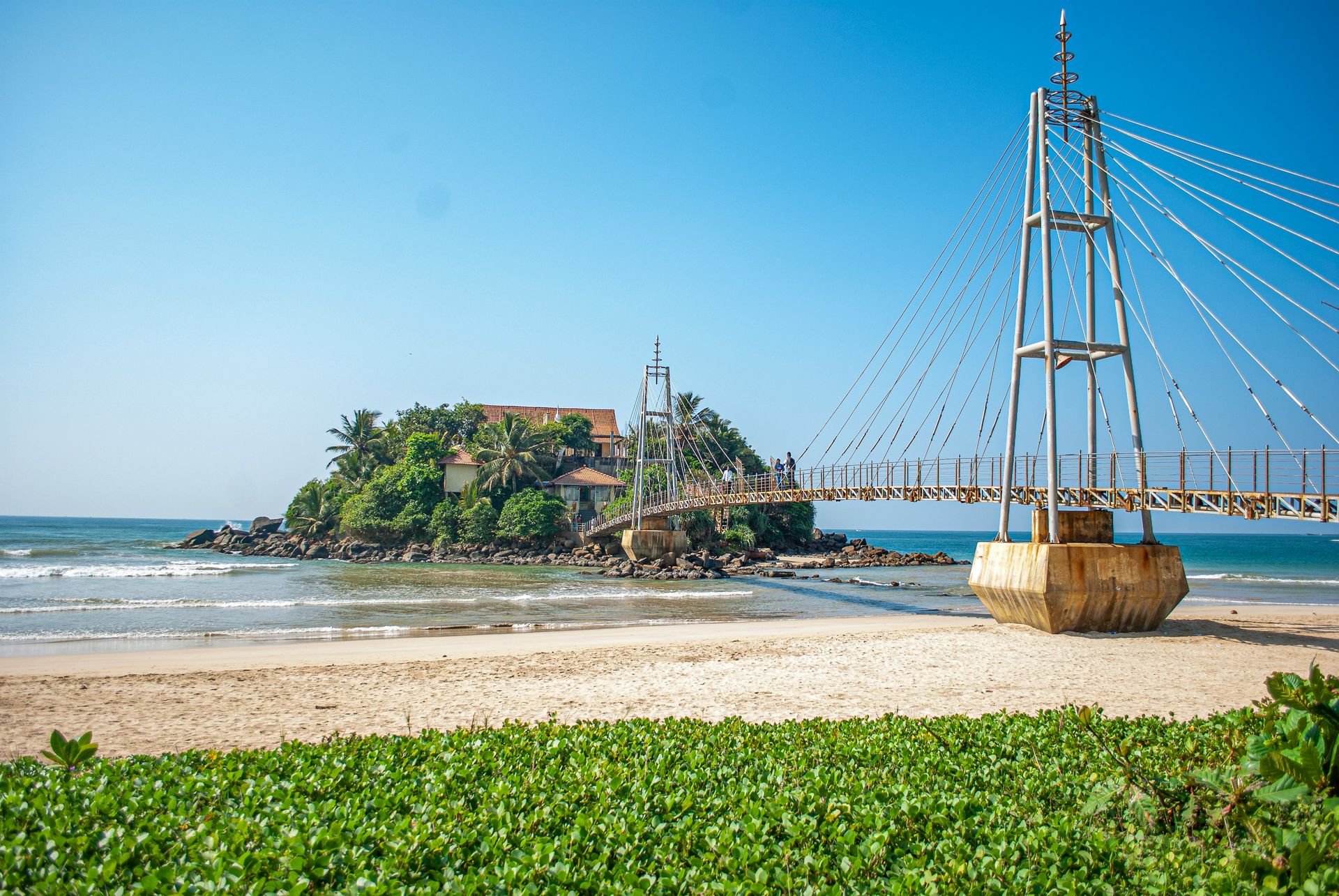 The Parey Dewa temple bridge near Matara on the south coast