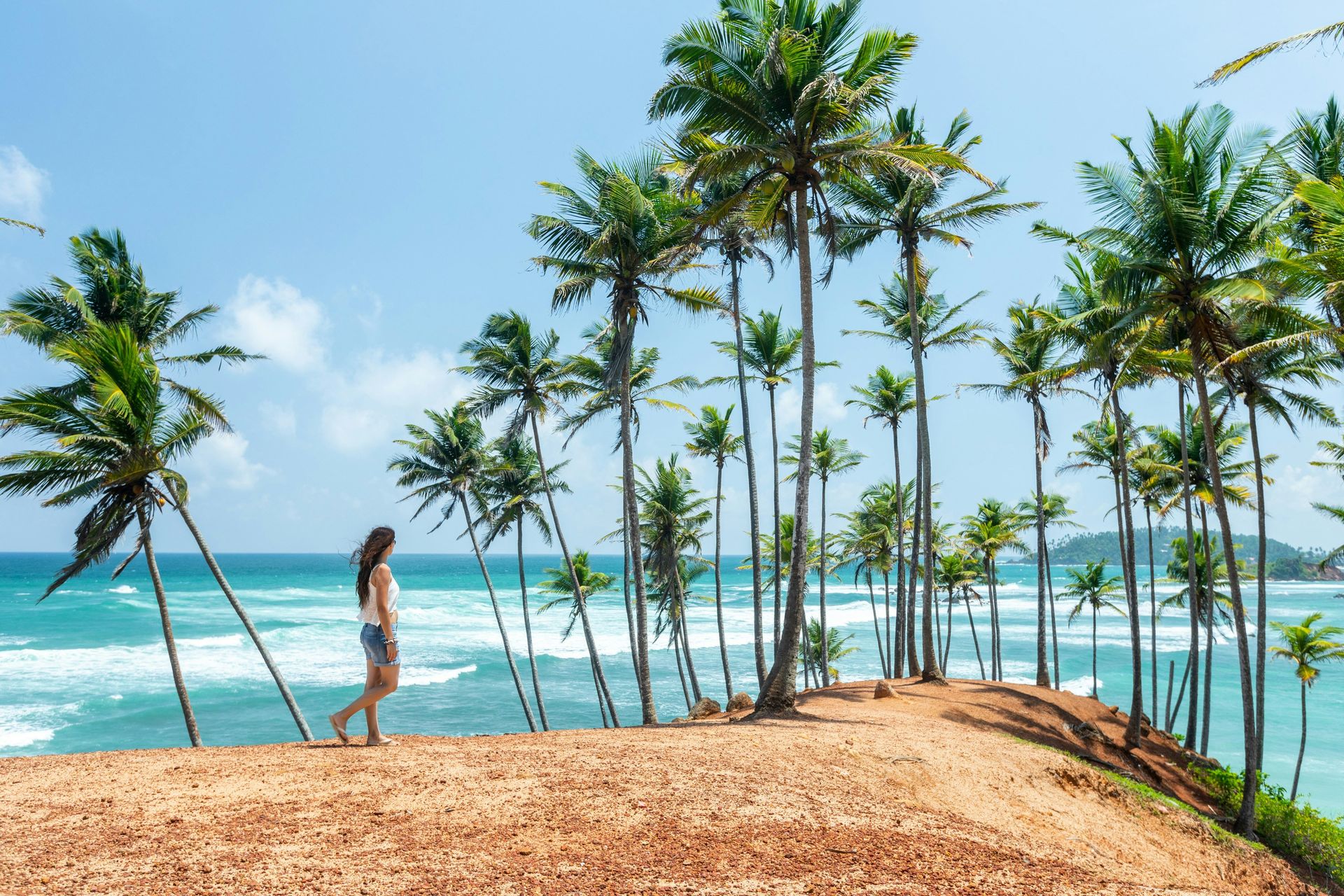 Coconut Tree Hill overlooking the ocean in Mirissa